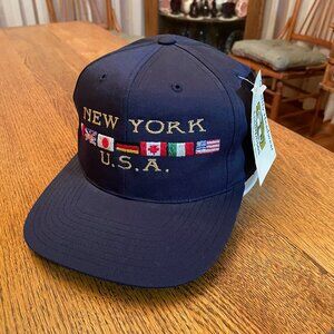 Men's New York USA Themed Black Snapback Baseball Hat Cap